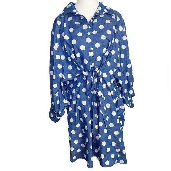 Suzanne Betro Dresses & Skirts - Suzanne Betro Blue Polka Dot Dress